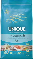 Unique Adult Mini&Small Somon ve Hamsili Köpek Maması 3Kg