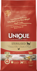 Unique Adult Sterilised Tavuk ve Pirinçli 10+2 Kg