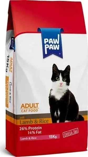 Paw Paw Kuzu Etli Yetişkin Kedi Maması 15 Kg