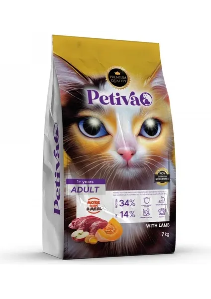 Petiva Yetişkin Kedi Kuzu Etli 7 kg