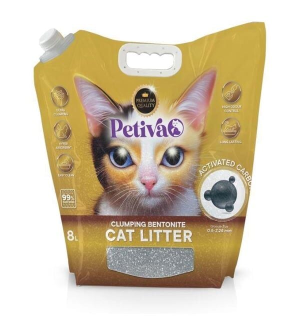 Petiva Özel Seri Aktif Karbonlu Kedi Kumu 8 Lt