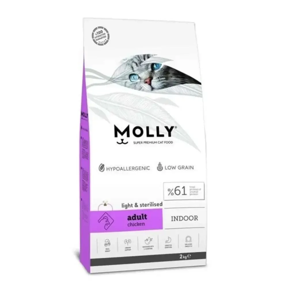 Molly Indoor Light 2 kg Tavuklu Kısırlaştırılmış Kedi Maması