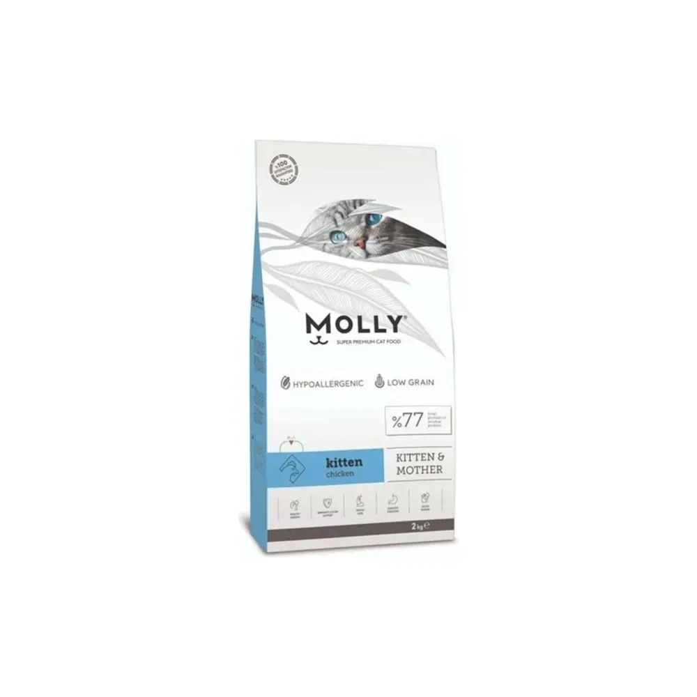 Molly 2 kg Tahıllı Hipoalerjenik Tavuklu Yavru Kuru Kedi Maması