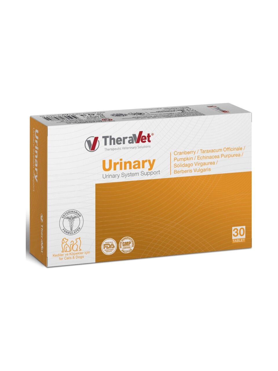 Theravet Urinary System Support Kedi ve Köpek Üriner Sistem Destekleyici 30 Tablet
