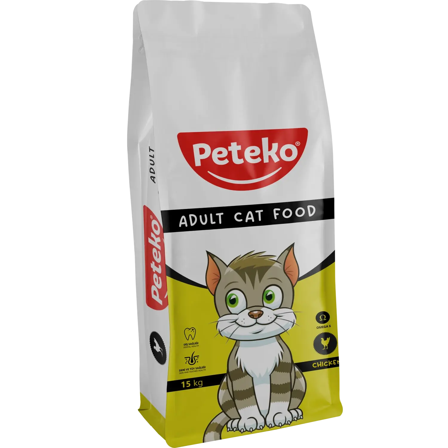 PETEKO KEDİ MAMASI TAVUKLU 15KG